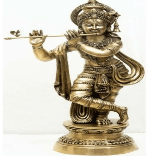 Lord Murli Manohar Krishna Brass Statue
